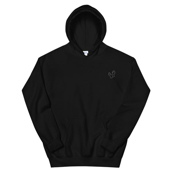 Black Hoodie with White Logo