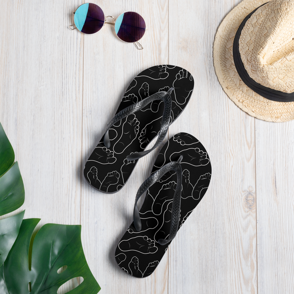 Black Flip Flops