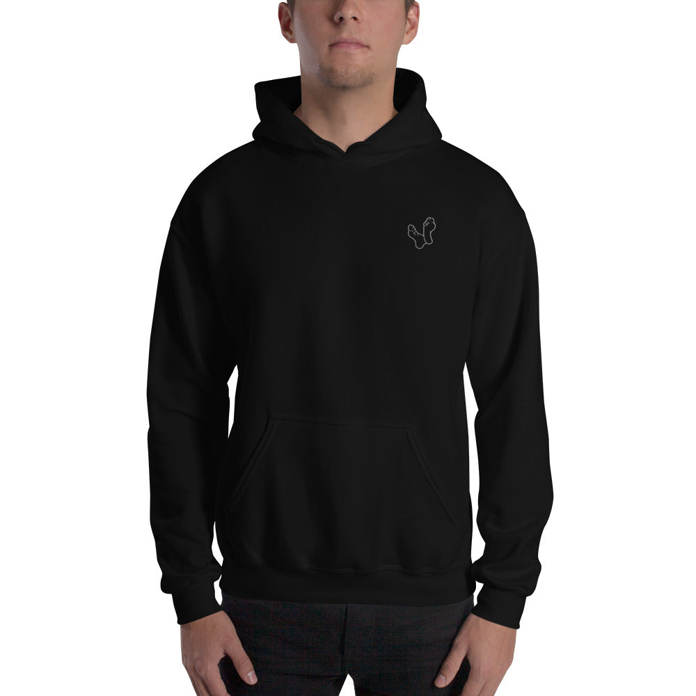 Black Hoodie with White Logo